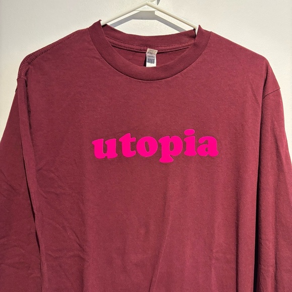 Utopia Pink Purple Maroon T Shirt Unisex Medium - Picture 4 of 7